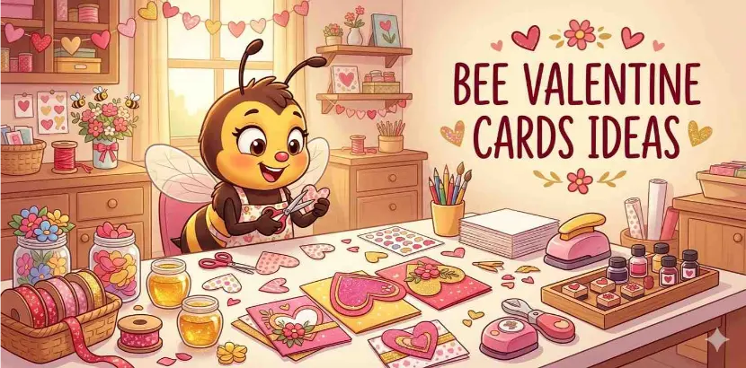 Bee Valentine card ideas