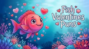 Cute fish Valentine love cartoon