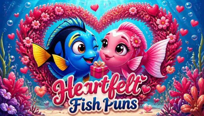 Romantic fish couple Valentine