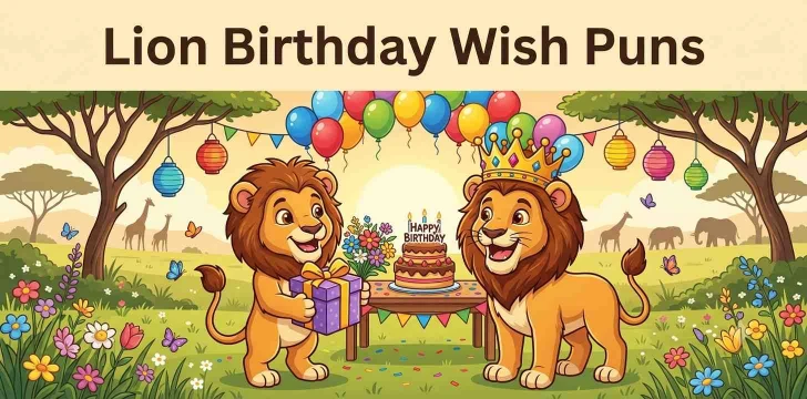 Lion Birthday Wish Puns