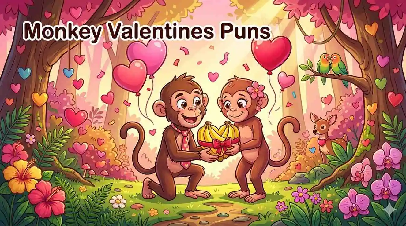 Monkey Valentines Puns