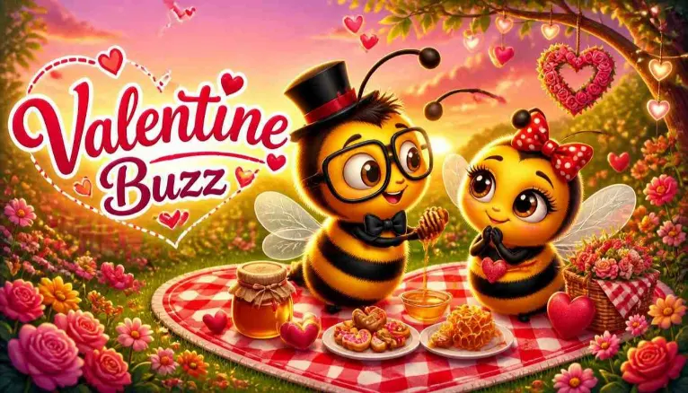 Bee couple Valentine moment