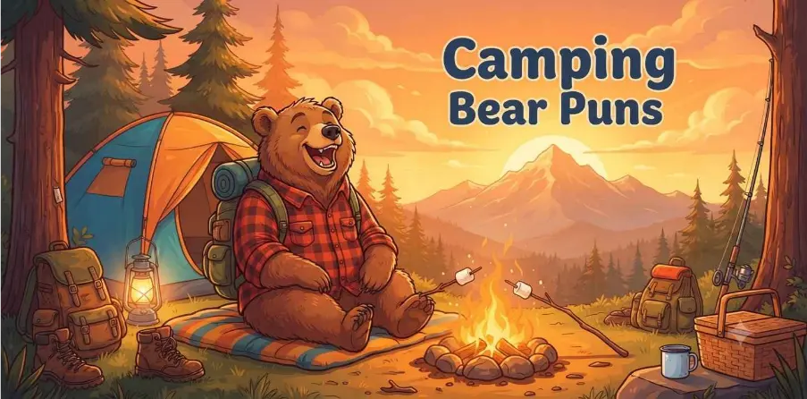 Camping Bear Puns