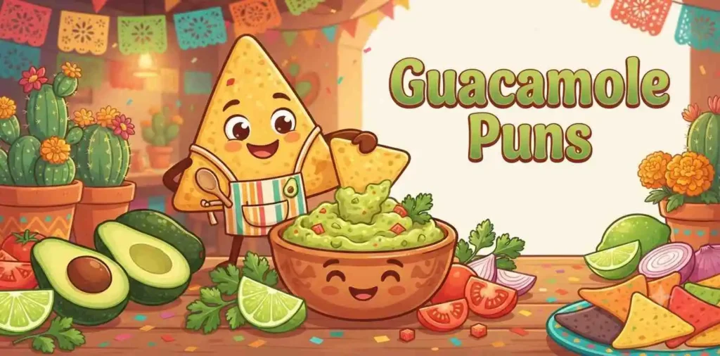 Nachos with happy guacamole