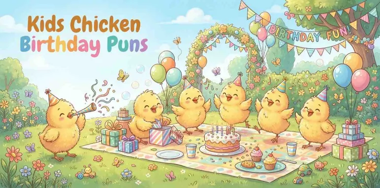 Kids Chicken Birthday Puns
