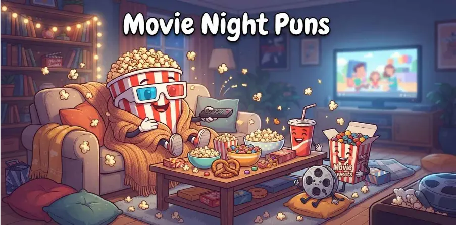 Popcorn Enjoying Family Movie Night