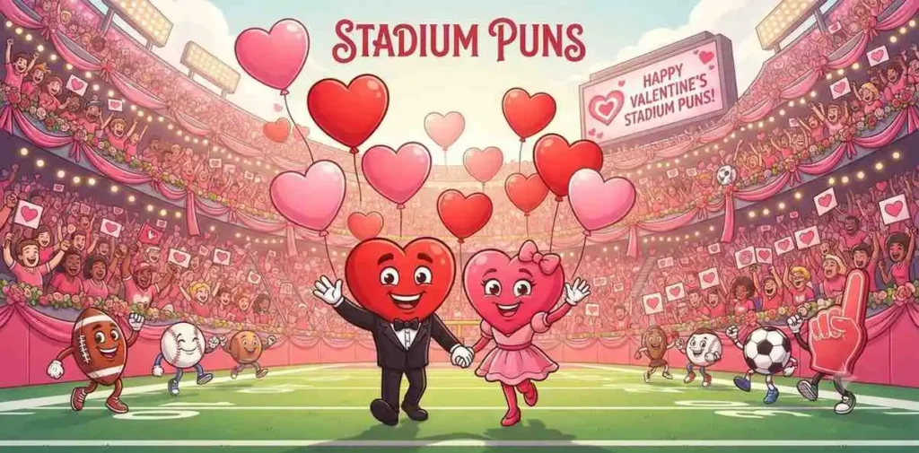 Stadium Valentine celebration scene