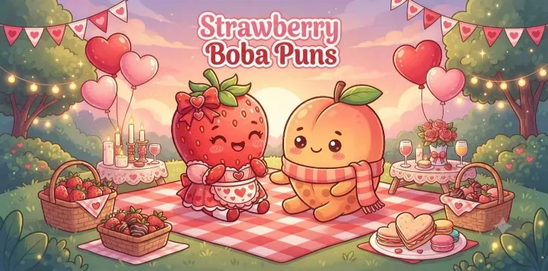 Strawberry Boba Puns
