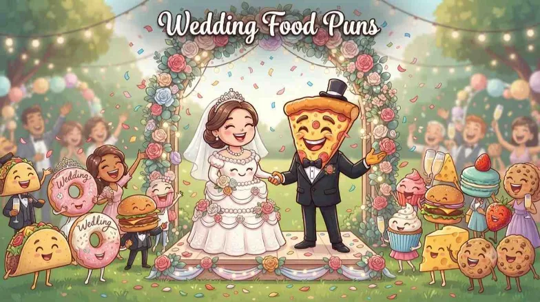 Cute wedding foods celebrating together