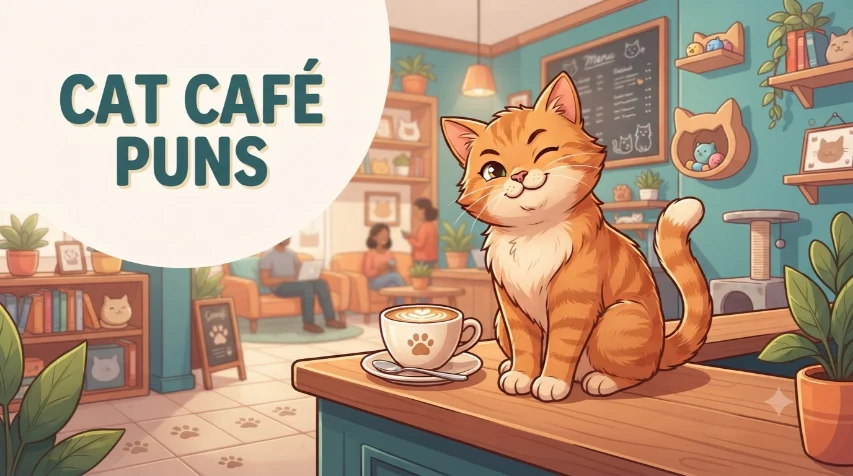 Cat Café Puns