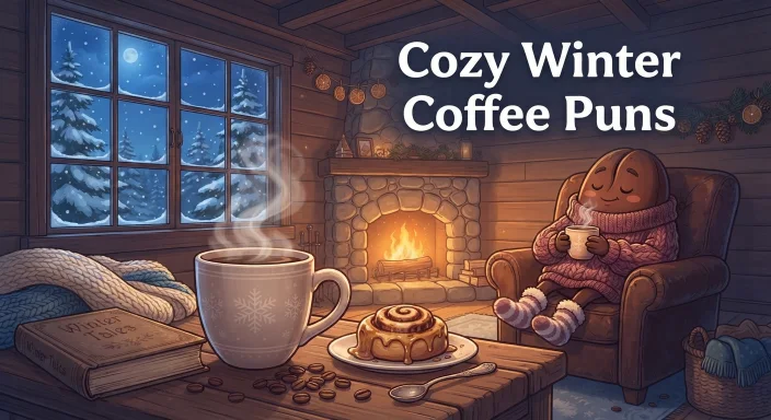 Cozy Winter Coffee Puns