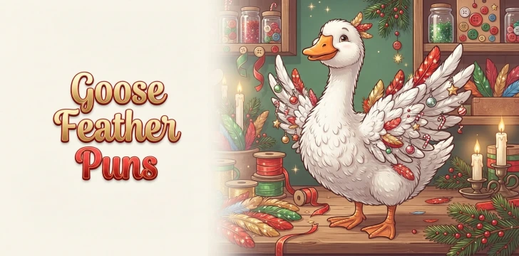 Goose Feather Christmas Puns  
