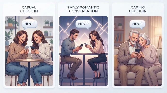 Adults using HRU in friendly, romantic, and relationship conversations.