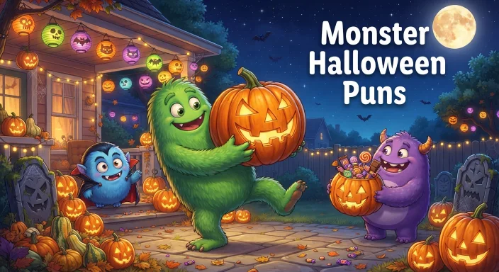 Monster Halloween Puns  