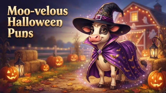 Moo-velous Halloween Puns