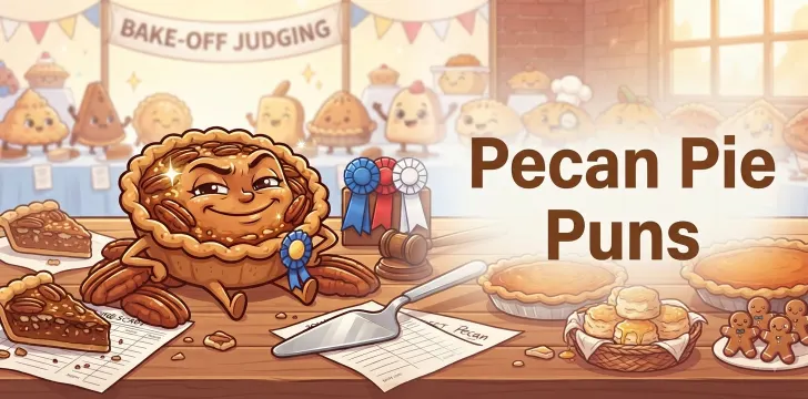 Pecan Pie Puns Buttery pecans