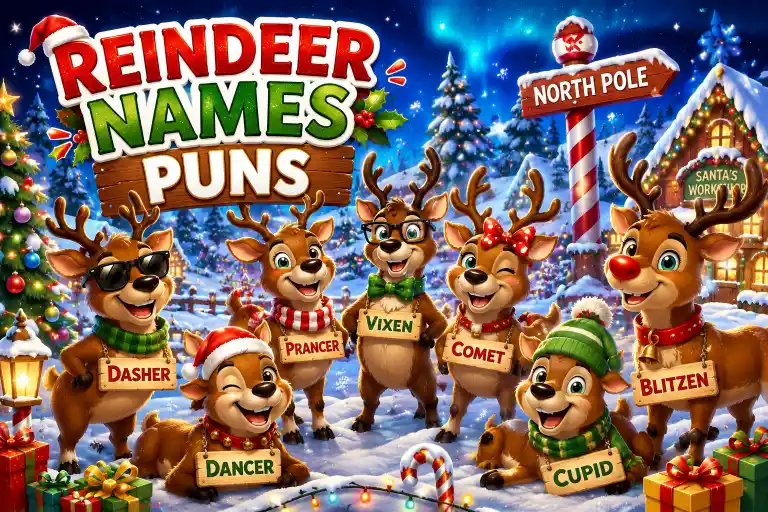 Reindeer Names Puns  