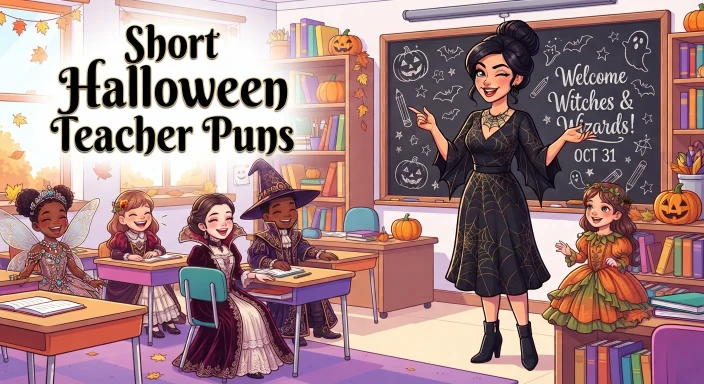 Short Halloween Teacher Puns