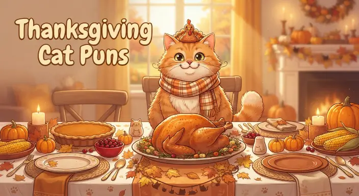 Thanksgiving Cat Puns