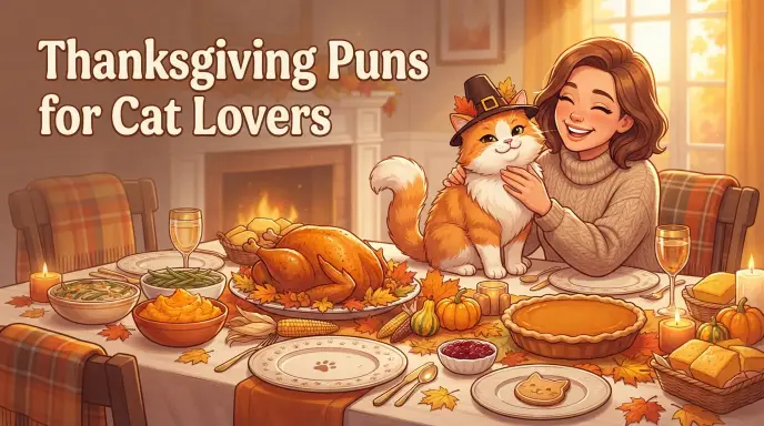 Thanksgiving Puns for Cat Lovers   