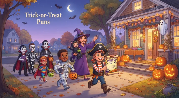 Trick-or-Treat Party Invitation Puns   