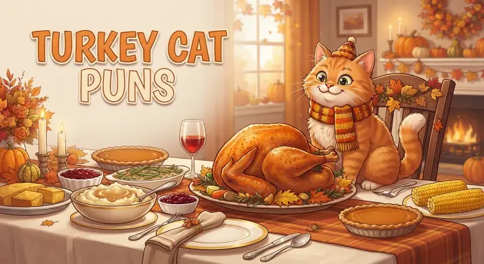 Turkey Cat Puns   