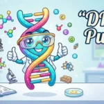 Funny DNA science illustration