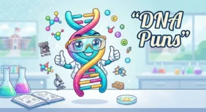 Funny DNA science illustration