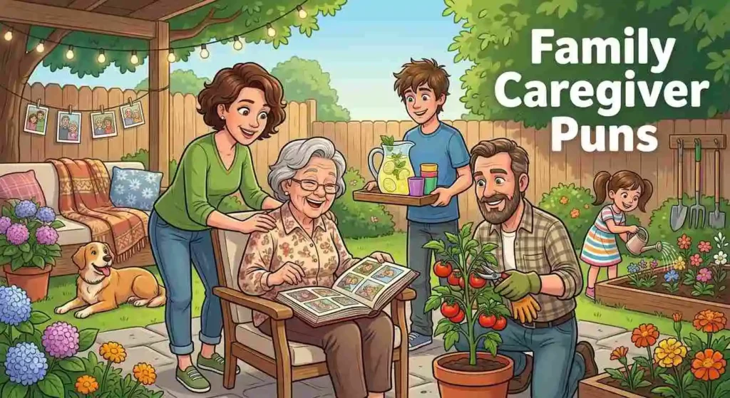 Family caregiver sharing a caring moment