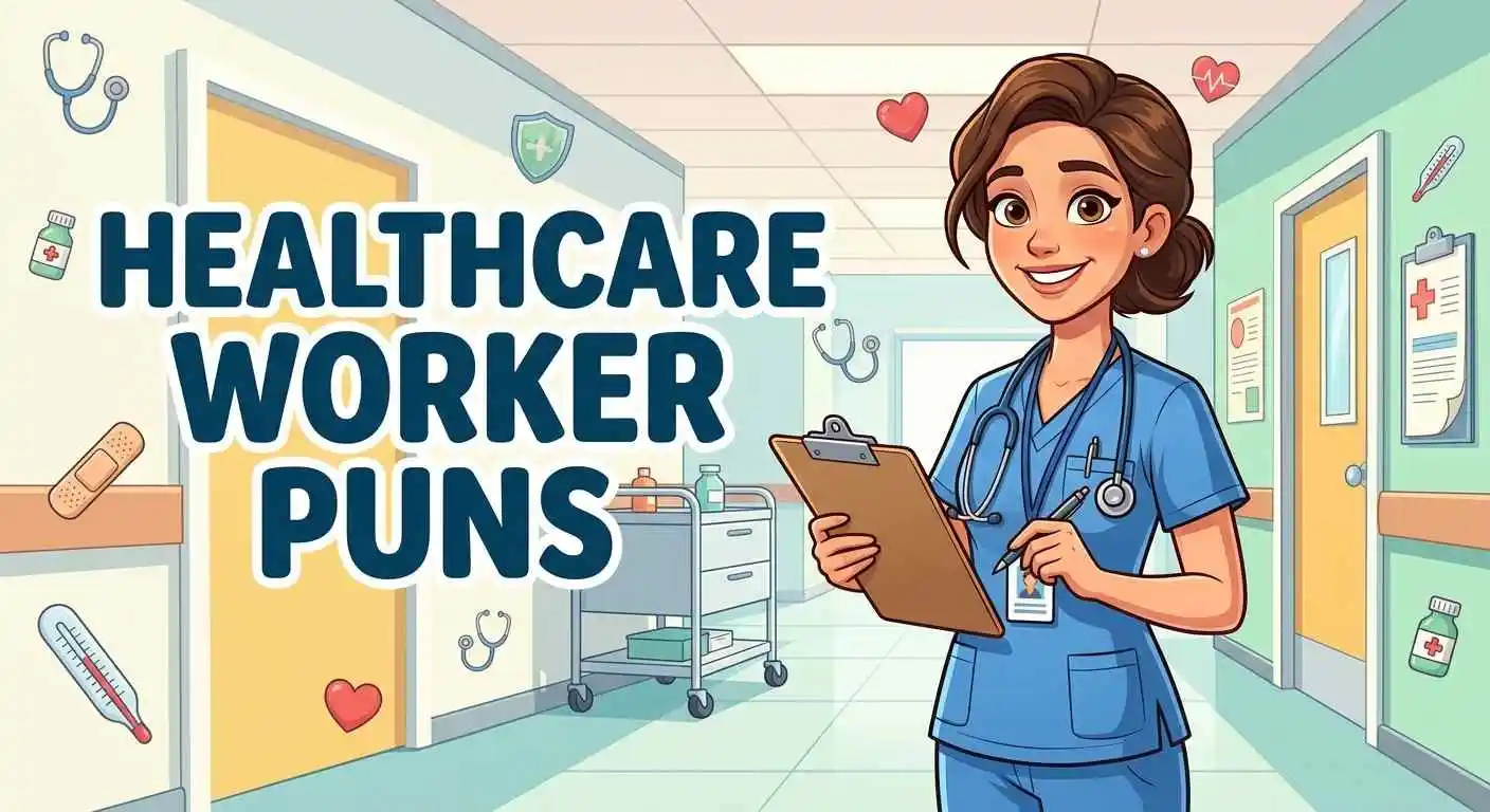 Funny healthcare worker