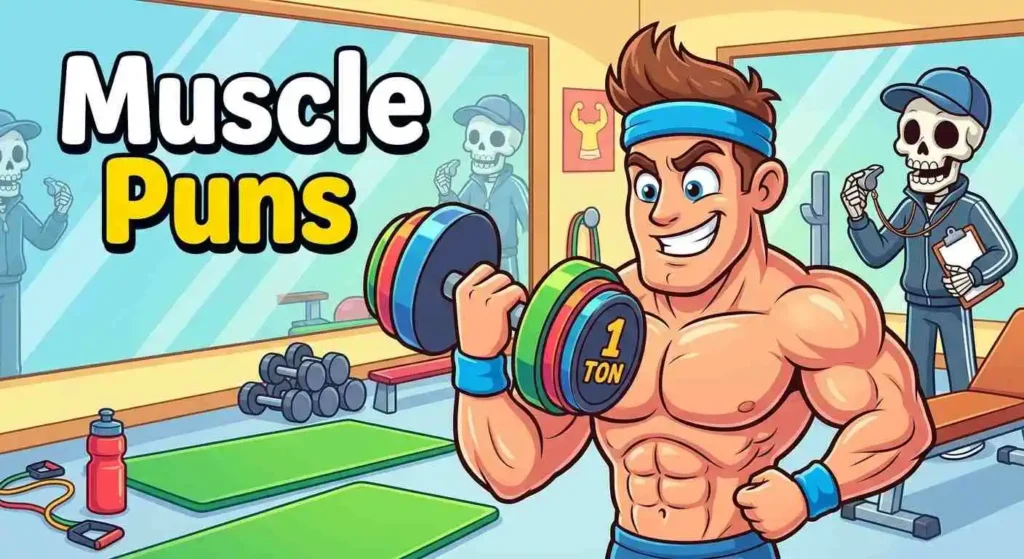 Funny muscle lifting weights