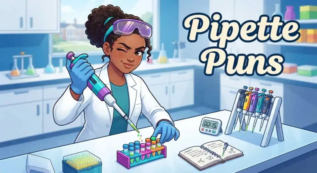 Scientist using colorful laboratory pipette