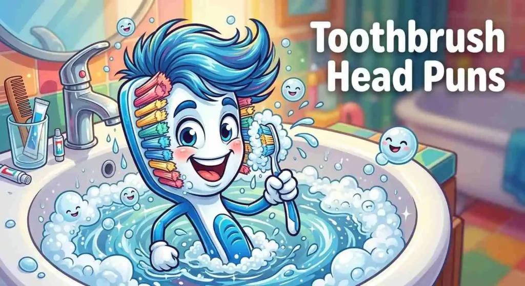 Funny toothbrush head with bristles