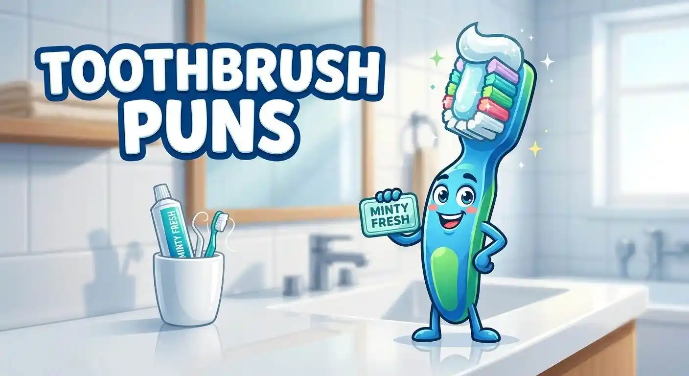 Funny toothbrush with colorful bathroom